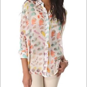 Equipment Multicolor Sheer Blouse